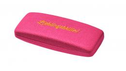 Basiq Brillenetui Metall Schriftzug pink S15048B 1 Stück Kunststoff Brillenetui; Sonnenbrillenetui; Brillenhülle; Brillenbox; Brillentasche