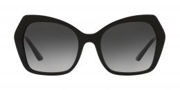 Dolce&Gabbana 0DG4399 501/8G Kunststoff Schmetterling / Cat-Eye Schwarz/Schwarz Sonnenbrille mit Sehstärke, verglasbar; Sunglasses; auch als Gleitsichtbrille