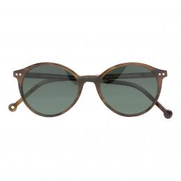 monkeyglasses® Pax 38 polarisiert Kunststoff Rund Braun/Havana Sonnenbrille, Sunglasses