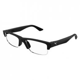PUMA PU0406O 001 Metall Eckig Schwarz/Transparent Brille online; Brillengestell; Brillenfassung; Glasses; auch als Gleitsichtbrille