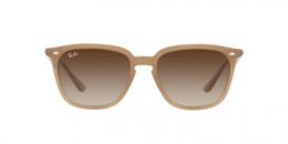 Ray-Ban 0RB4362 616613 Kunststoff Panto Beige/Beige Sonnenbrille mit Sehstärke, verglasbar; Sunglasses; auch als Gleitsichtbrille
