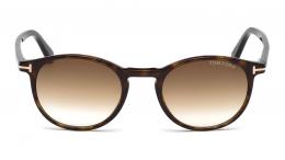 Tom Ford FT0539 52F Kunststoff Rund Havana/Havana Sonnenbrille mit Sehstärke, verglasbar; Sunglasses; auch als Gleitsichtbrille