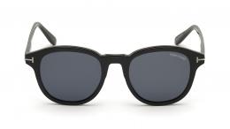 Tom Ford FT0752-N 01A Kunststoff Rund Schwarz/Schwarz Sonnenbrille mit Sehstärke, verglasbar; Sunglasses; auch als Gleitsichtbrille