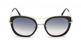 Tom Ford FT0760 01B Metall Rund Schwarz/Schwarz Sonnenbrille mit Sehstärke, verglasbar; Sunglasses; auch als Gleitsichtbrille