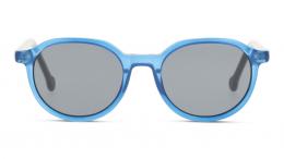 UNOFFICIAL Kunststoff Panto Blau/Blau Sonnenbrille mit Sehstärke, verglasbar; Sunglasses