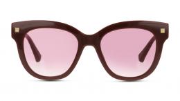 UNOFFICIAL Kunststoff Schmetterling / Cat-Eye Dunkelrot/Dunkelrot Sonnenbrille, Sunglasses