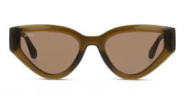 UNOFFICIAL Kunststoff Schmetterling / Cat-Eye Grün/Grün Sonnenbrille mit Sehstärke, verglasbar; Sunglasses; auch als Gleitsichtbrille