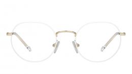 UNOFFICIAL Metall Panto Weiss/Goldfarben Brille online; Brillengestell; Brillenfassung; Glasses; auch als Gleitsichtbrille
