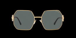 Versace 0VE2248 100281 polarisiert Metall Irregular Goldfarben/Goldfarben Sonnenbrille mit Sehstärke, verglasbar; Sunglasses; auch als Gleitsichtbrille