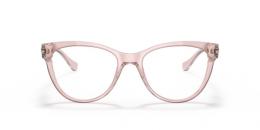 Versace 0VE3304 5339 Kunststoff Rechteckig Transparent/Rosa Brille online; Brillengestell; Brillenfassung; Glasses; auch als Gleitsichtbrille